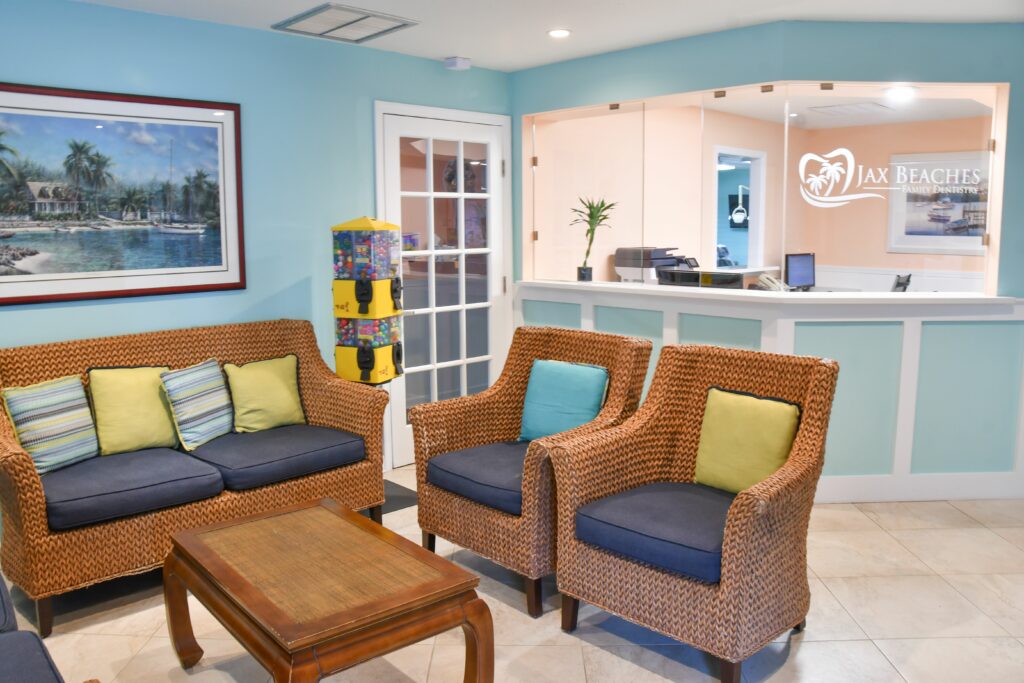 Relaxing, tropical décor helps patients relax at Jax Beaches Family Dentistry